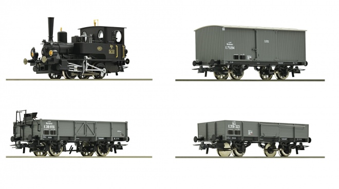 Freight train Set of Imperial-Royal Austrian State Railways Digital with Sound<br /><a href='images/pictures/Roco/Roco-61457.jpg' target='_blank'>Full size image</a>